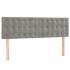 Cama box spring con colchón terciopelo gris claro 140x200