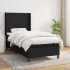 Cama box spring con colchón tela negro 90x200