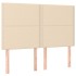 Cama box spring con colchón tela color crema 140x190