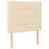 Cama box spring con colchón tela color crema 80x200