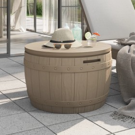Caja de almacenaje de jardín 3 en 1 polipropileno marrón