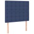 Cama box spring con colchón tela azul 90x190