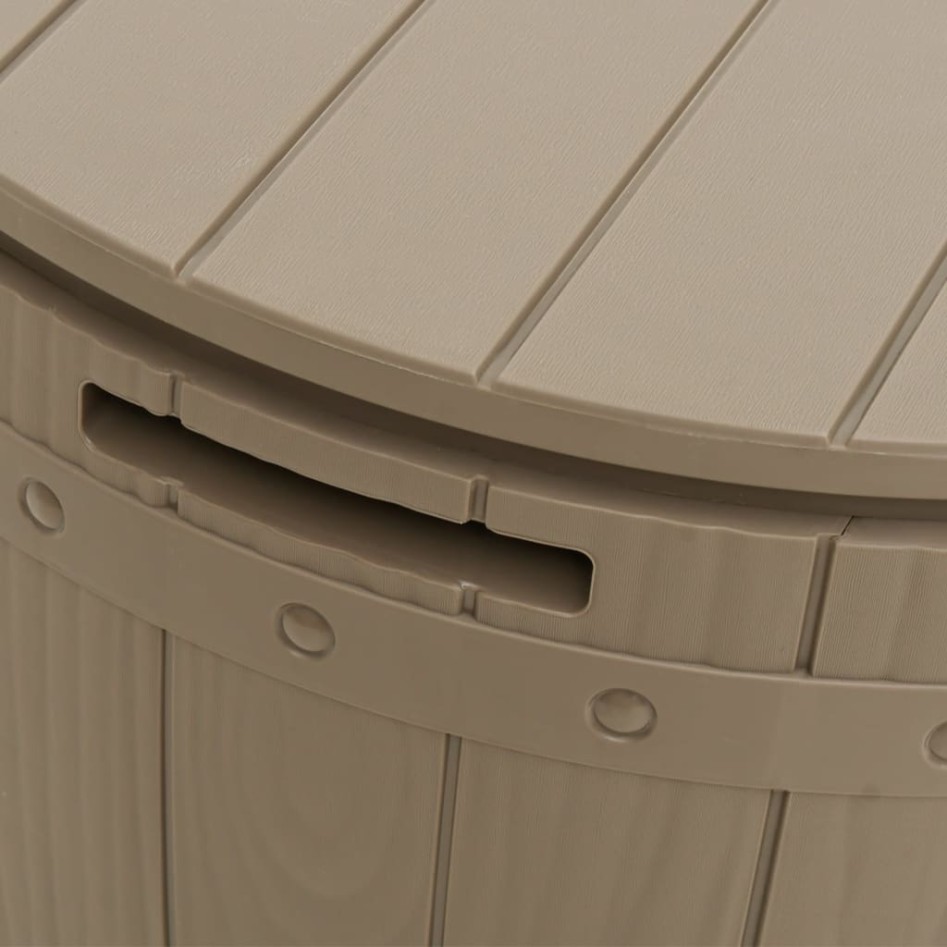 Caja de almacenaje de jardín 3 en 1 polipropileno marrón