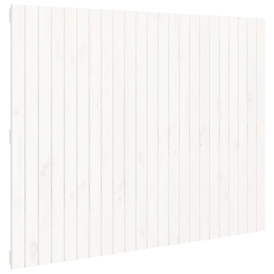 Cabecero cama de pared madera maciza pino blanco 146,5x3x110
