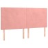 Cama box spring con colchón terciopelo rosa 180x200