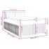 Cama box spring con colchón terciopelo gris claro 140x200