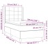 Cama box spring con colchón terciopelo rosa 90x190