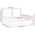 Cama box spring con colchón terciopelo gris oscuro 200x200