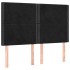 Cama box spring con colchón terciopelo negro 140x200