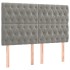 Cama box spring con colchón terciopelo gris claro 140x190