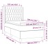 Cama box spring con colchón terciopelo rosa 100x200