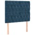 Cama box spring con colchón terciopelo azul oscuro 90x200