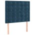 Cama box spring con colchón terciopelo azul oscuro 90x190
