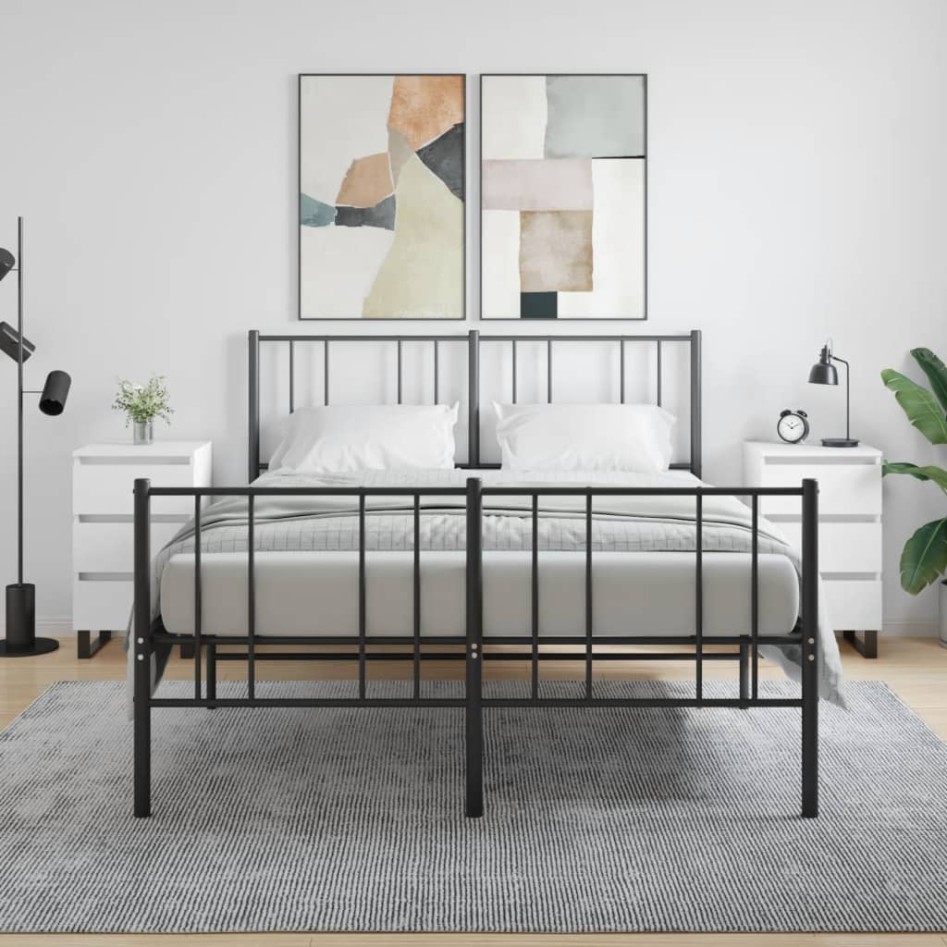 Mesitas de noche 2 uds madera de ingeniería blanco 40x35x69