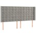 Cama box spring con colchón terciopelo gris claro 160x200