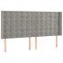 Cama box spring con colchón terciopelo gris claro 180x200