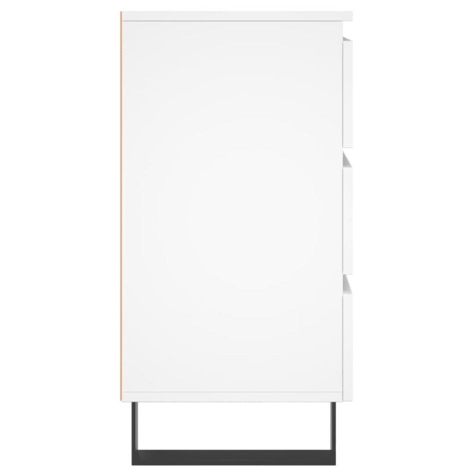 Mesitas de noche 2 uds madera de ingeniería blanco 40x35x69