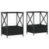 Mesitas de noche 2 uds madera de ingeniería negro 50x41x65