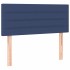 Cama box spring con colchón y LED tela azul 120x200