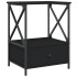 Mesitas de noche 2 uds madera de ingeniería negro 50x41x65