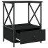 Mesitas de noche 2 uds madera de ingeniería negro 50x41x65