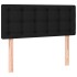Cama box spring colchón y luces LED tela negro 90x200