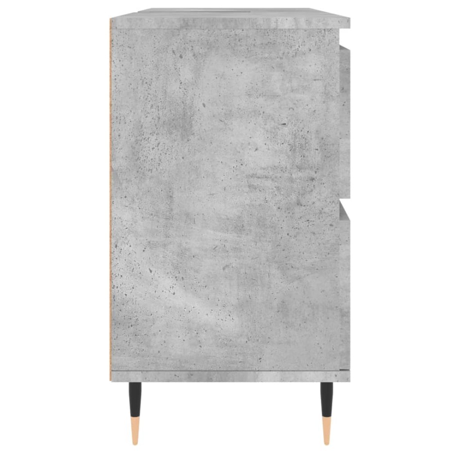 Mueble de baño madera de ingeniería gris hormigón 80x33x60