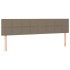 Cama box spring con colchón LED tela gris taupe 160x200