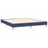 Cama box spring con colchón y LED tela azul 160x200