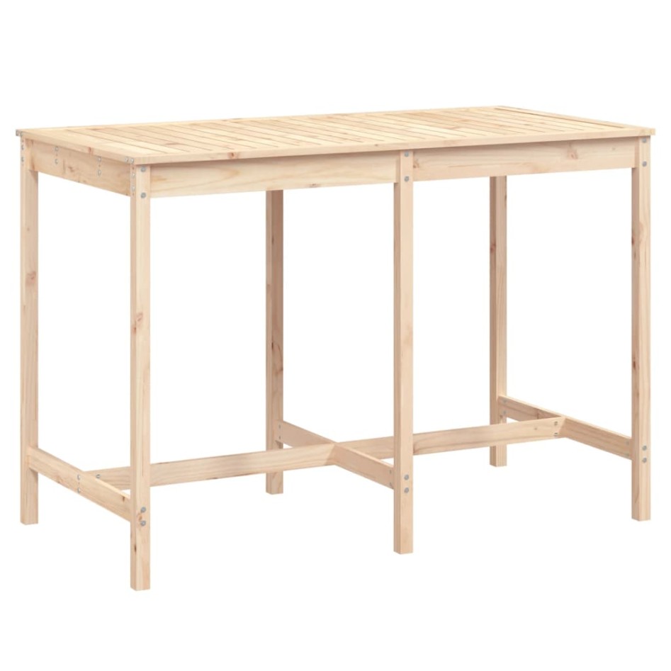 Mesa de jardín madera maciza de pino 159,5x82,5x110