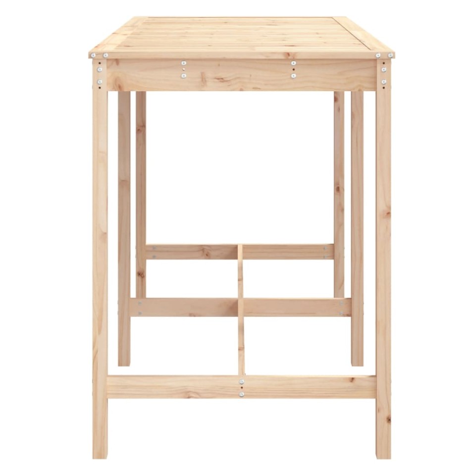 Mesa de jardín madera maciza de pino 159,5x82,5x110