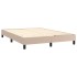 Cama box spring colchón LED cuero sintético capuchino