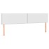 Cama box spring colchón y LED cuero sintético blanco 200x200