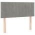 Cama box spring colchón y LED terciopelo gris claro 90x190