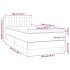 Cama box spring colchón y LED terciopelo rosa 100x200