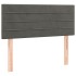 Cama box spring colchón y LED terciopelo gris oscuro 100x200