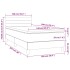 Cama box spring colchón y LED terciopelo gris oscuro 100x200