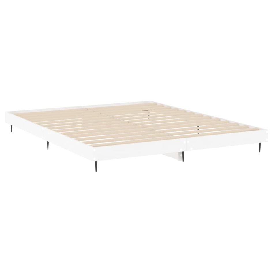 Estructura de cama madera de ingeniería blanca 180x200