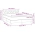 Cama box spring colchón y LED terciopelo rosa 140x200