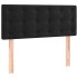 Cama box spring colchón y LED terciopelo negro 90x200