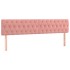 Cama box spring colchón y LED terciopelo rosa 180x200