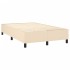 Cama box spring con colchón y LED tela crema 120x200