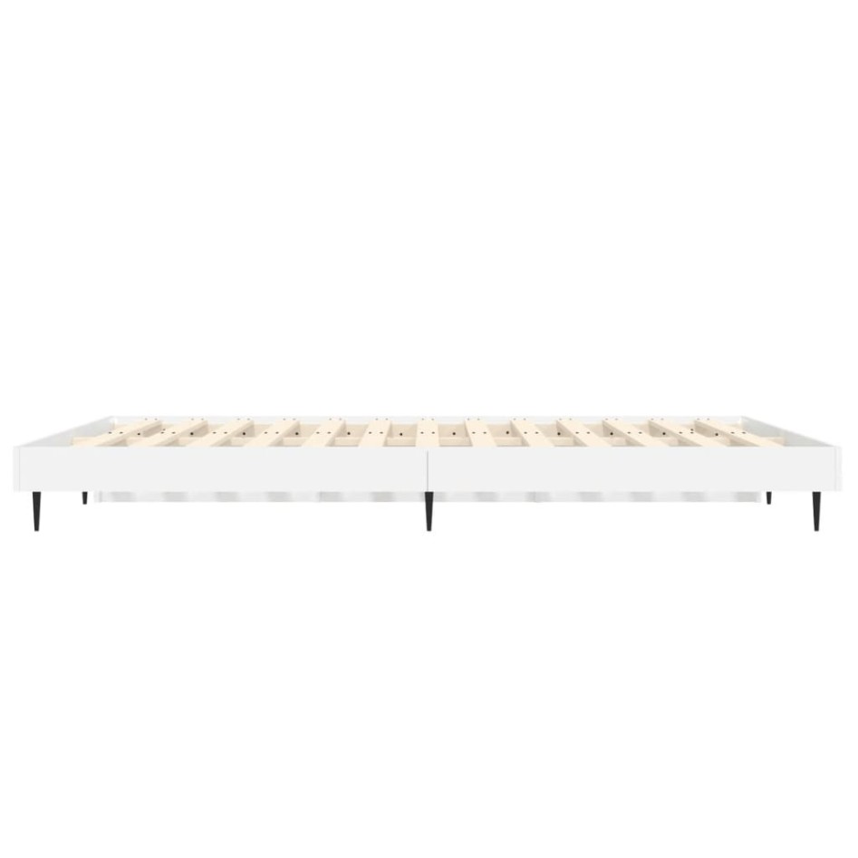 Estructura de cama madera de ingeniería blanca 140x190