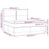 Cama box spring colchón y luces LED tela gris taupe 160x200