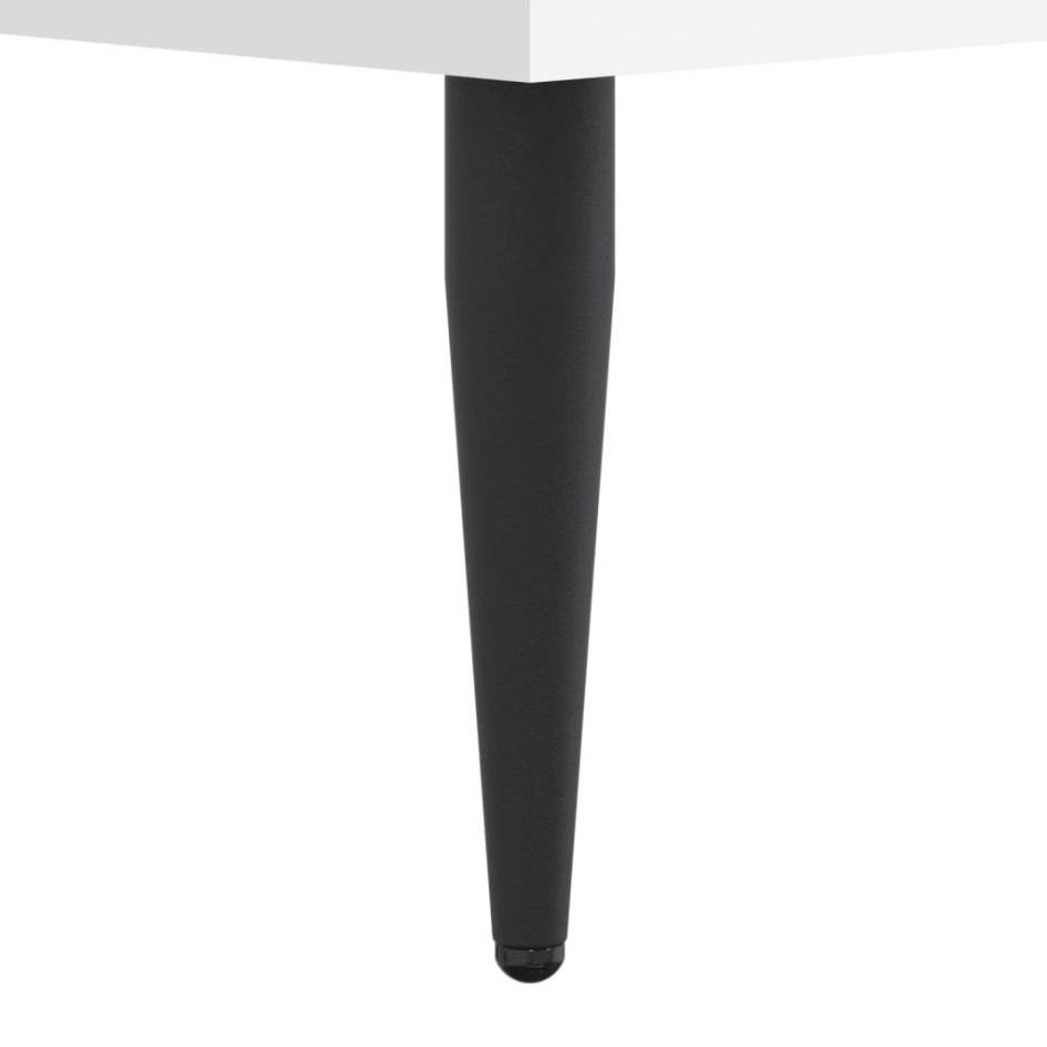 Estructura de cama madera de ingeniería blanca 140x190