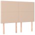 Cama box spring colchón LED cuero sintético capuchino