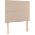 Cama box spring colchón LED cuero sintético capuchino