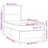 Cama box spring y colchón LED cuero sintético gris 80x200