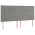 Cama box spring colchón y LED terciopelo gris claro 160x200