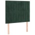 Cama box spring colchón y LED terciopelo verde oscuro 90x200